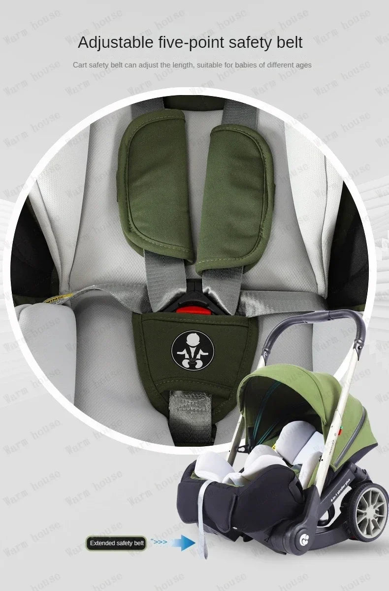 2025 New 4-in-1 Baby Stroller — Luxury Foldable Multifunctional Carriage & Portable Pram