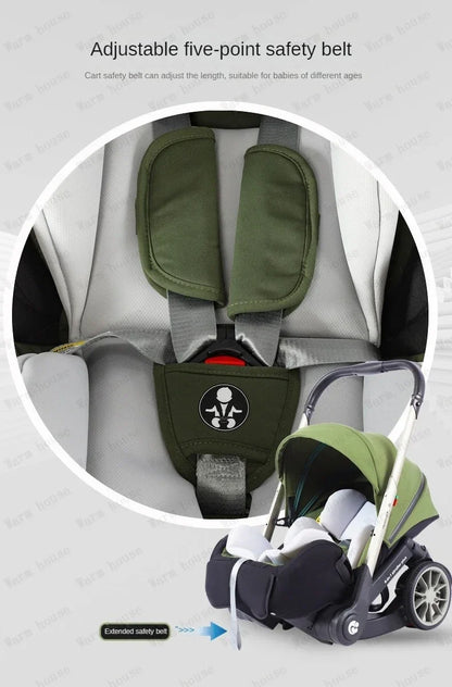 2025 New 4-in-1 Baby Stroller — Luxury Foldable Multifunctional Carriage & Portable Pram