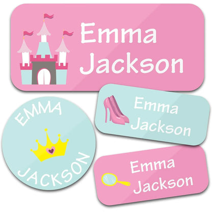 140PCS Custom Waterproof Name Stickers - Cartoon Personalized Labels for Clothes & Personal Items