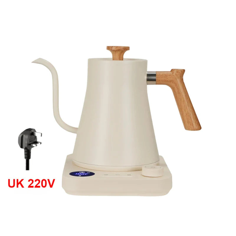 1200W Intelligent Electric Kettle - Gooseneck Hand Brewed Coffee Pot for Milk Powder & Precision Brewing