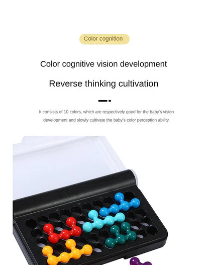 120 Challenges 3D IQ Puzzle Game – Classic Pyramid Logic Board for Kids, Montessori Bead Brain Teaser
