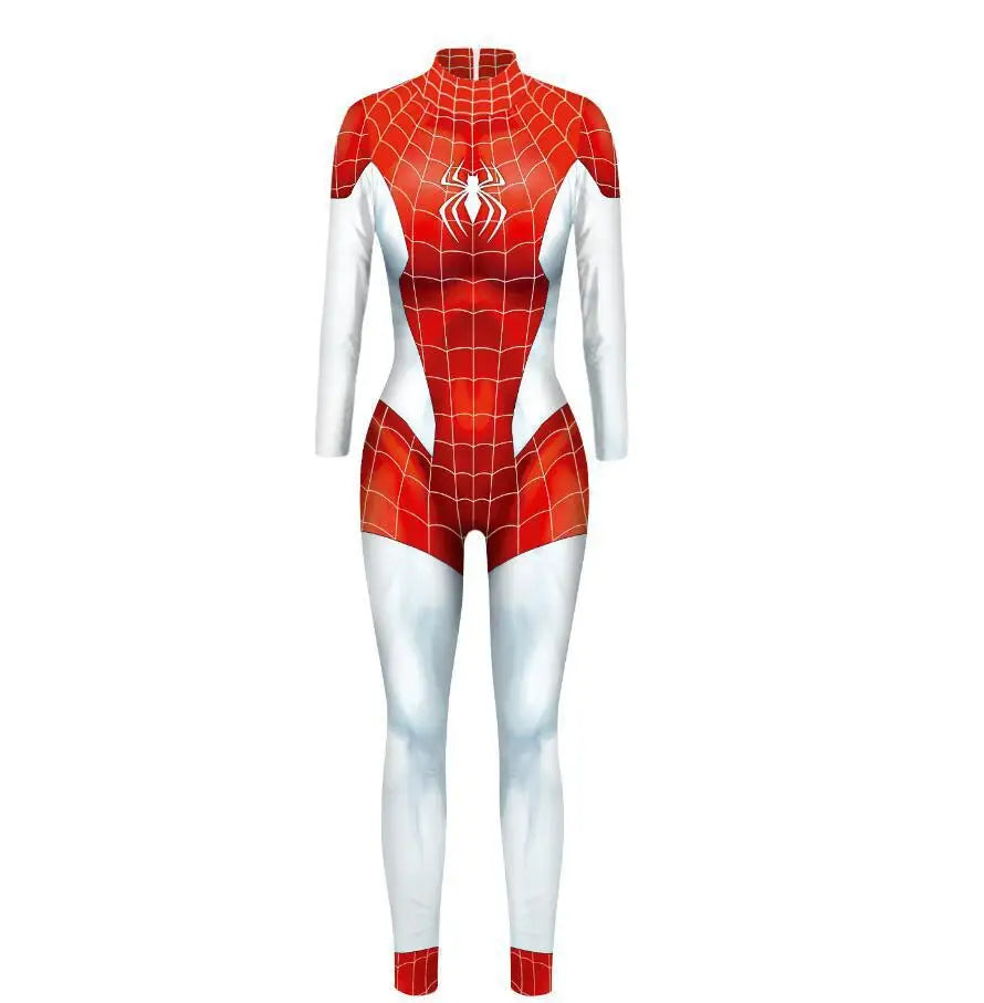 MINISO Women’s Cosplay Bodysuit – Sexy Spiderman, Iron Man & Gwen Stacy Jumpsuit for Halloween & Superhero Parties