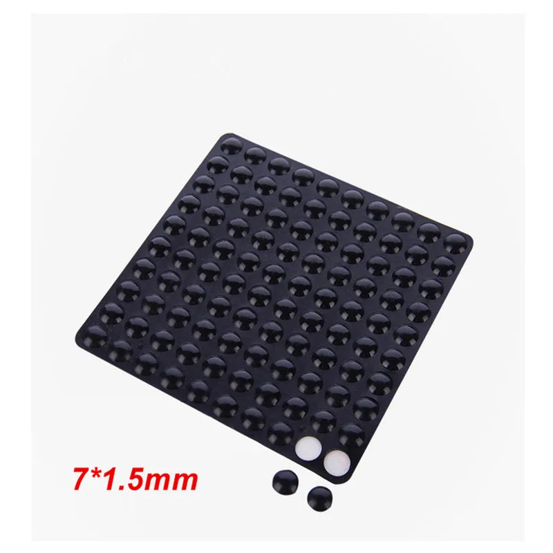100Pcs 5-7*1.5/2mm  3M Self Adhesive Round Silicone Rubber Bumpers Soft Clear Black Anti Slip Shock Absorber Feet Pads Damper