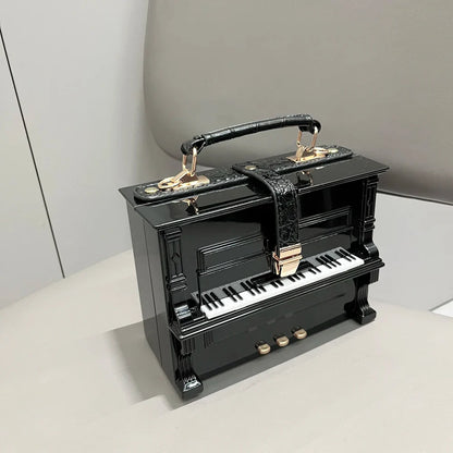 Luxury Designer Piano-Shaped Handmade Crossbody Shoulder Bag for Women – Elegant Purse, Messenger & Banquet Bag