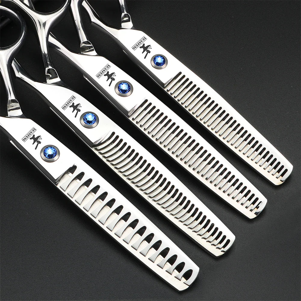 XUANFENG 6-Inch Barber Scissors Set – Japanese 440C Steel Hair Cutting & Thinning Shears