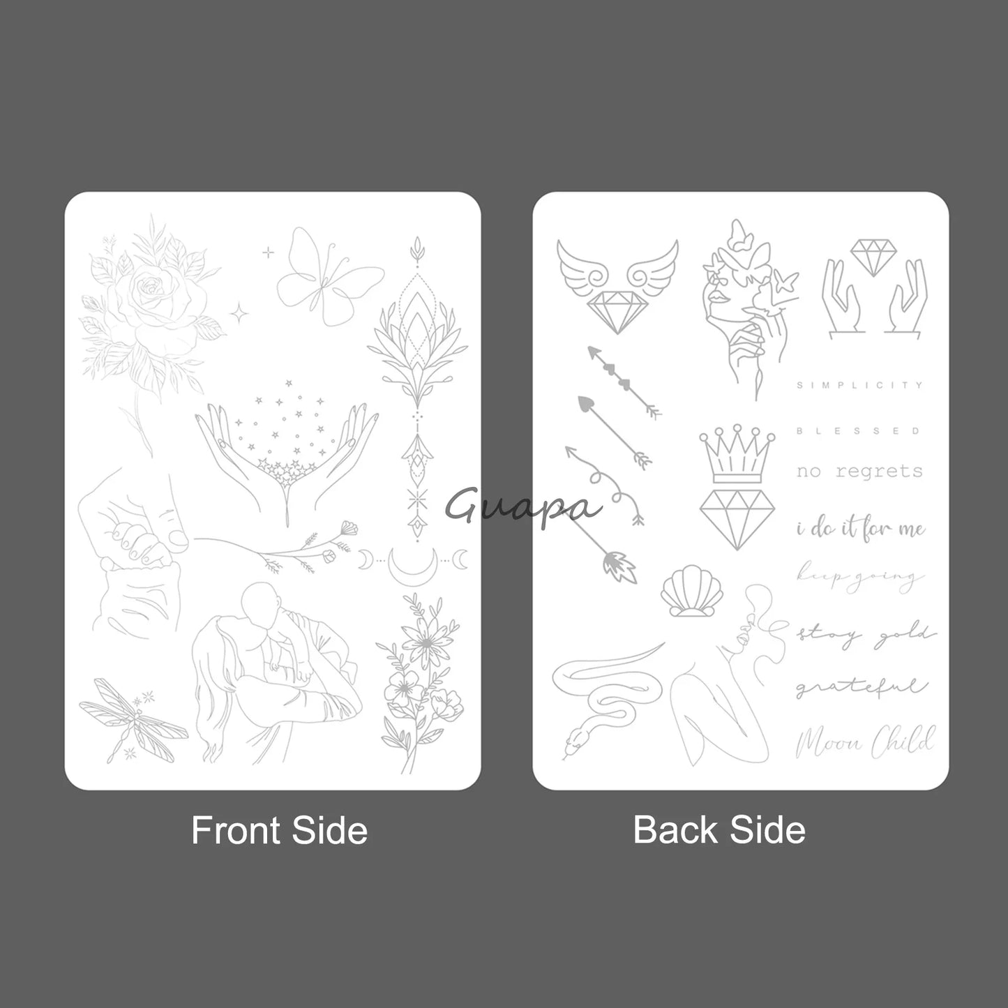 Silicone Practice Skin for Permanent Makeup — Double-Sided Latex Sheet with Brows Design for Hair Stroke Training