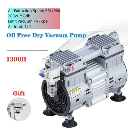 220V Small Oil-Free Silent Vacuum Pump – Laboratory & Industrial Negative Pressure Air Pump