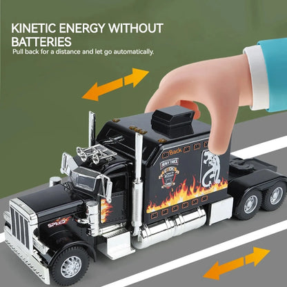 1:24 Scale Peterbilt 389 Tractor Trailer Toy – Lonestar Design Pre-Built Semi Truck with Realistic Functions for Kids