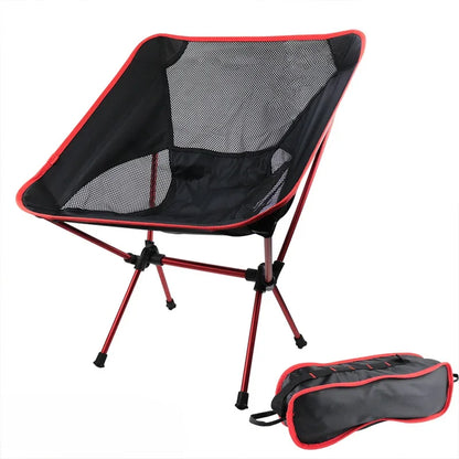 Portable Lazy Back Chair – High-End Lightweight Aluminum Alloy Folding Moon Chair for Outdoor Camping & Travel