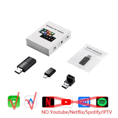 OTTOCAST Play2Video Pro AI Box – Wireless CarPlay & Android Auto Adapter with YouTube, Netflix, IPTV for 98% of Cars