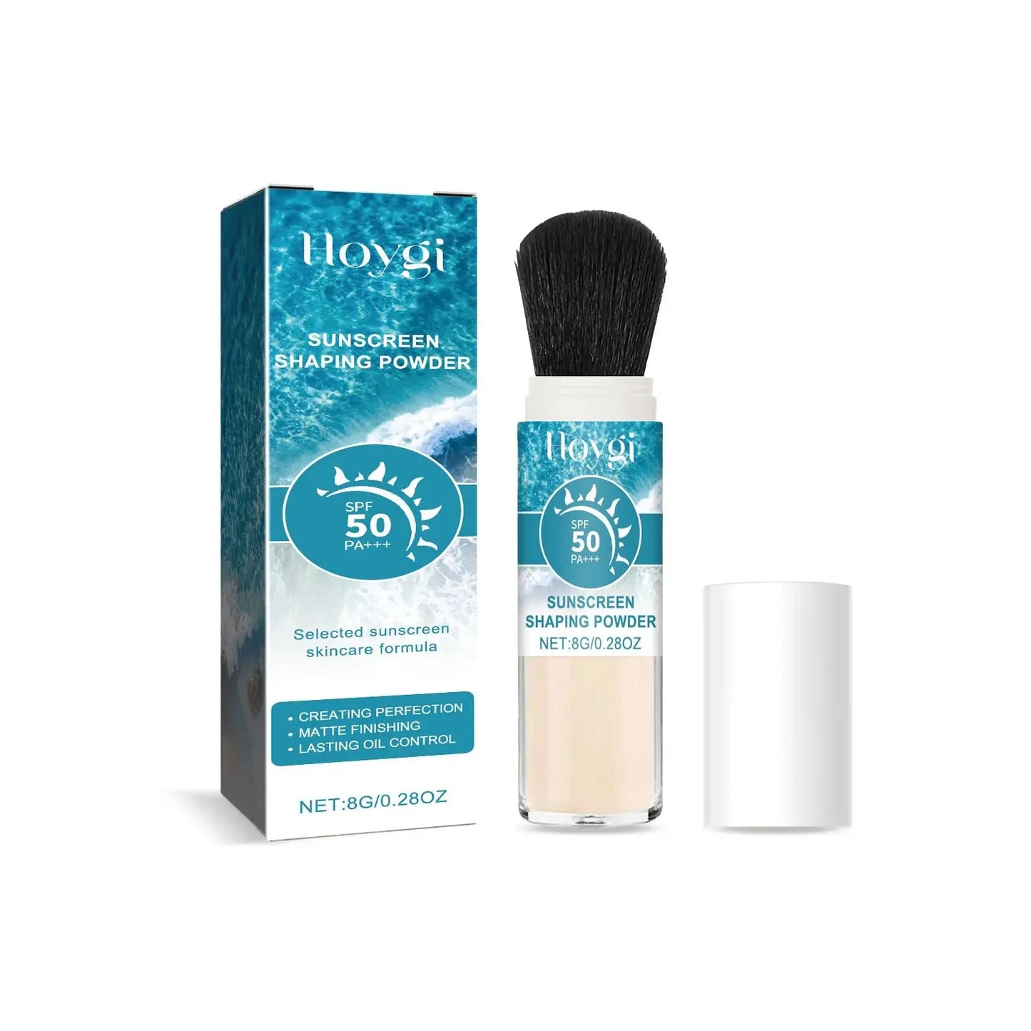 SPF50 Sunscreen Loose Powder – Full Coverage, Waterproof, Oil-Control Matte Setting Powder with Pore Blurring Sunblock