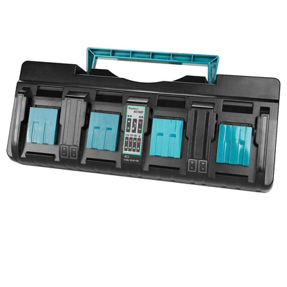 XNJTG DC18SF 18V 4-Port Charger – Compatible with Makita 14.4V-18V Batteries BL1850, DC18RD, DC18RC