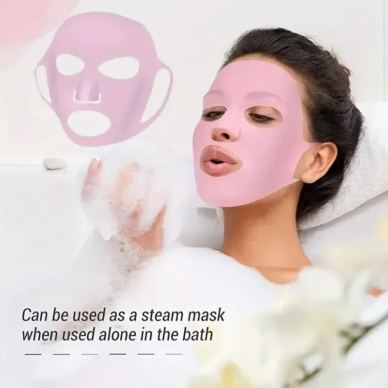 Reusable Silicone Mask Cover for Nourishing Skin - 3D Anti-Evaporation Face Sheet Mask Protective Case