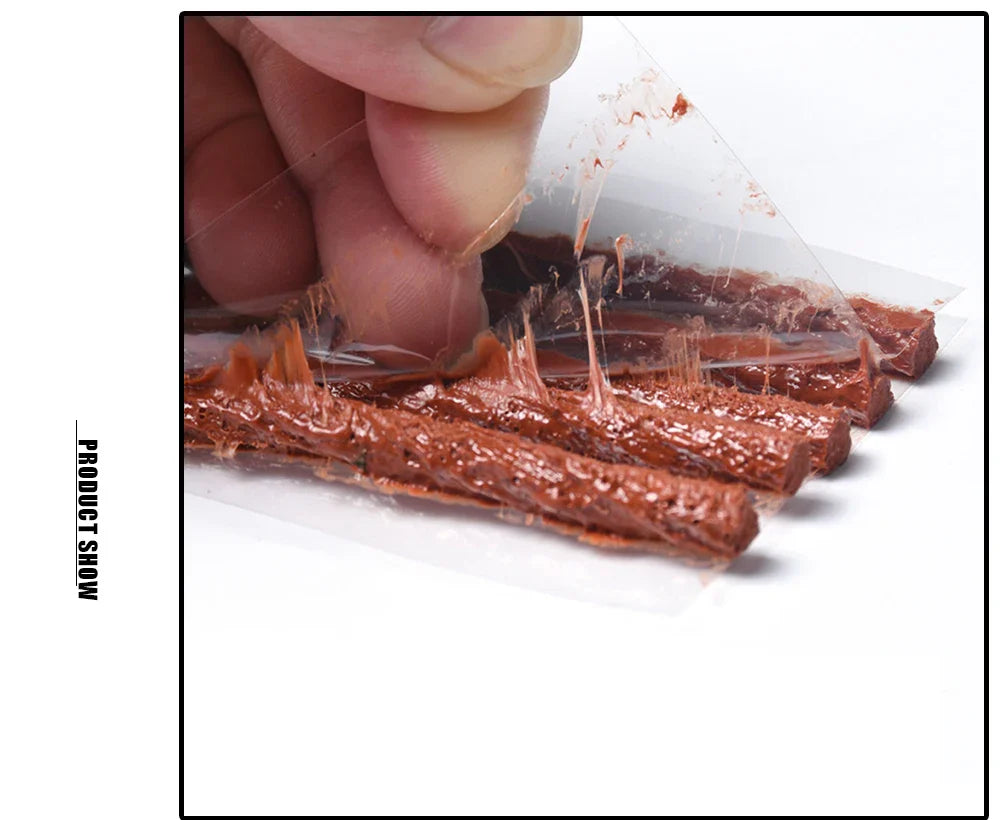 Car & Motorcycle Tire Repair Kit – Tubeless Tyre Puncture Plug Set with Rubber Strips for Truck & Vacuum Tire Repairs