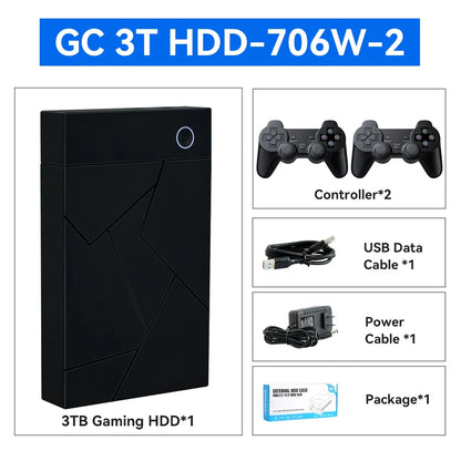 3TB Portable Gaming HDD – 17,300+ AAA/3D/Retro Games for PS4/PS3/PS2/Switch/Wii with LaunchBox/Retrobat/Playnite