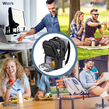 Insulated Lunch Cooler Backpack – Large Capacity Waterproof Picnic & Travel Bag for Outdoor Camping, Multifunctional Food Storage Pack
