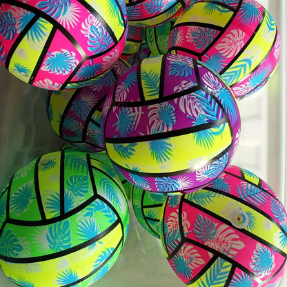 Inflatable Beach Volleyballs – 1/2/4PCS Tropical Leaf PVC Pool Toy for Summer Outdoor Sports