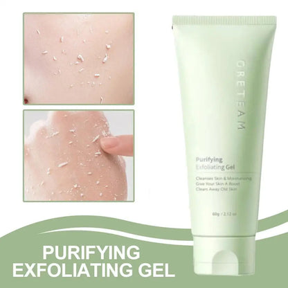 Face Exfoliating Gel - Deep Pore Cleansing, Dead Skin Removal & Moisturizing Facial Scrub