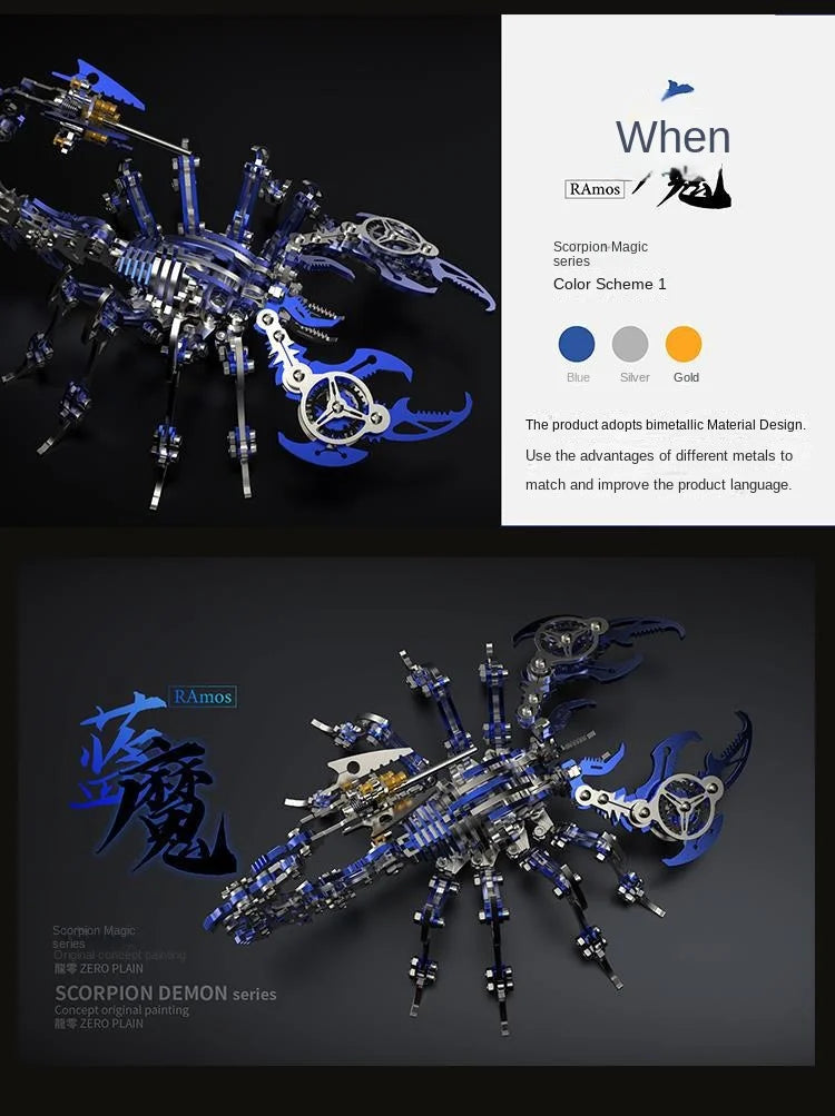 3D Metal Mechanical Insect Puzzle – Anti-Stress Assembly Toy Kit for Kids and Adults