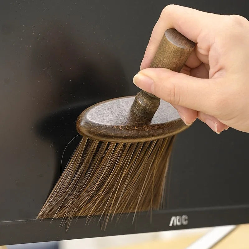 Multifunctional Wooden Cleaning Brush - Soft Bristles for Gap, Keyboard, and Car Interior Cleaning