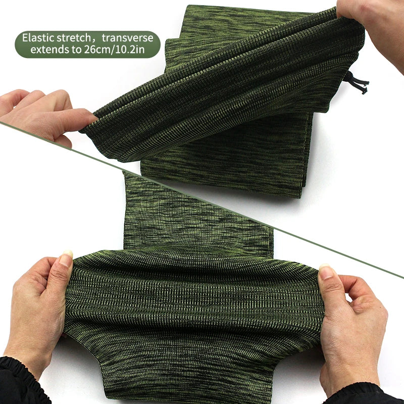 18Pcs Tactical Elastic Storage Socks – 55 Inch Dustproof Knitted Gun Sleeve Organizer Carrying Bag Set for Hunting Accessories