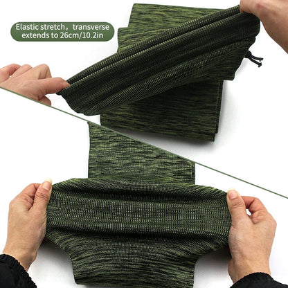 18Pcs Tactical Elastic Storage Socks – 55 Inch Dustproof Knitted Gun Sleeve Organizer Carrying Bag Set for Hunting Accessories