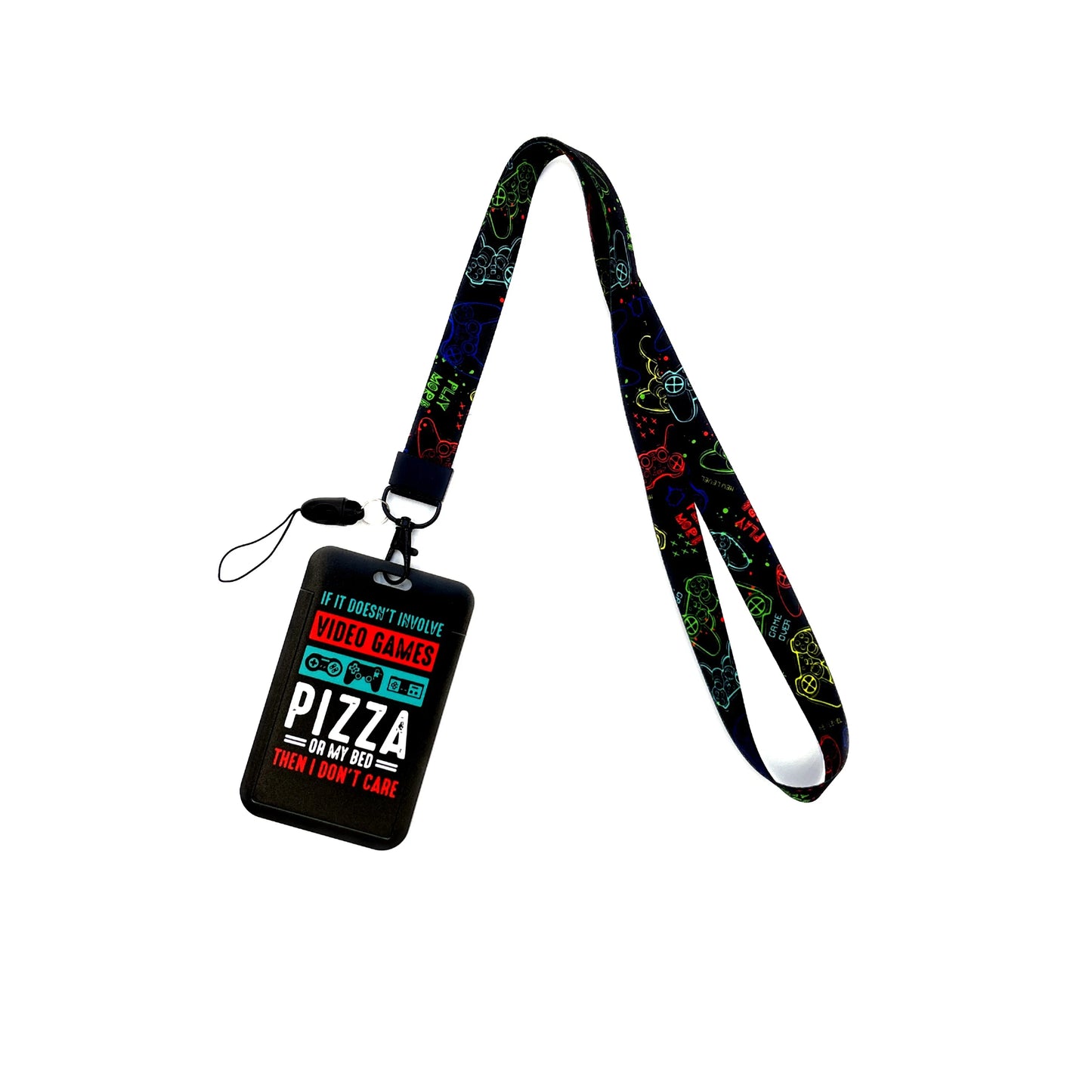 Gamer Card Holder Neck Strap Lanyard – Key, ID & Phone Badge Holder with Cool Hanging Rope