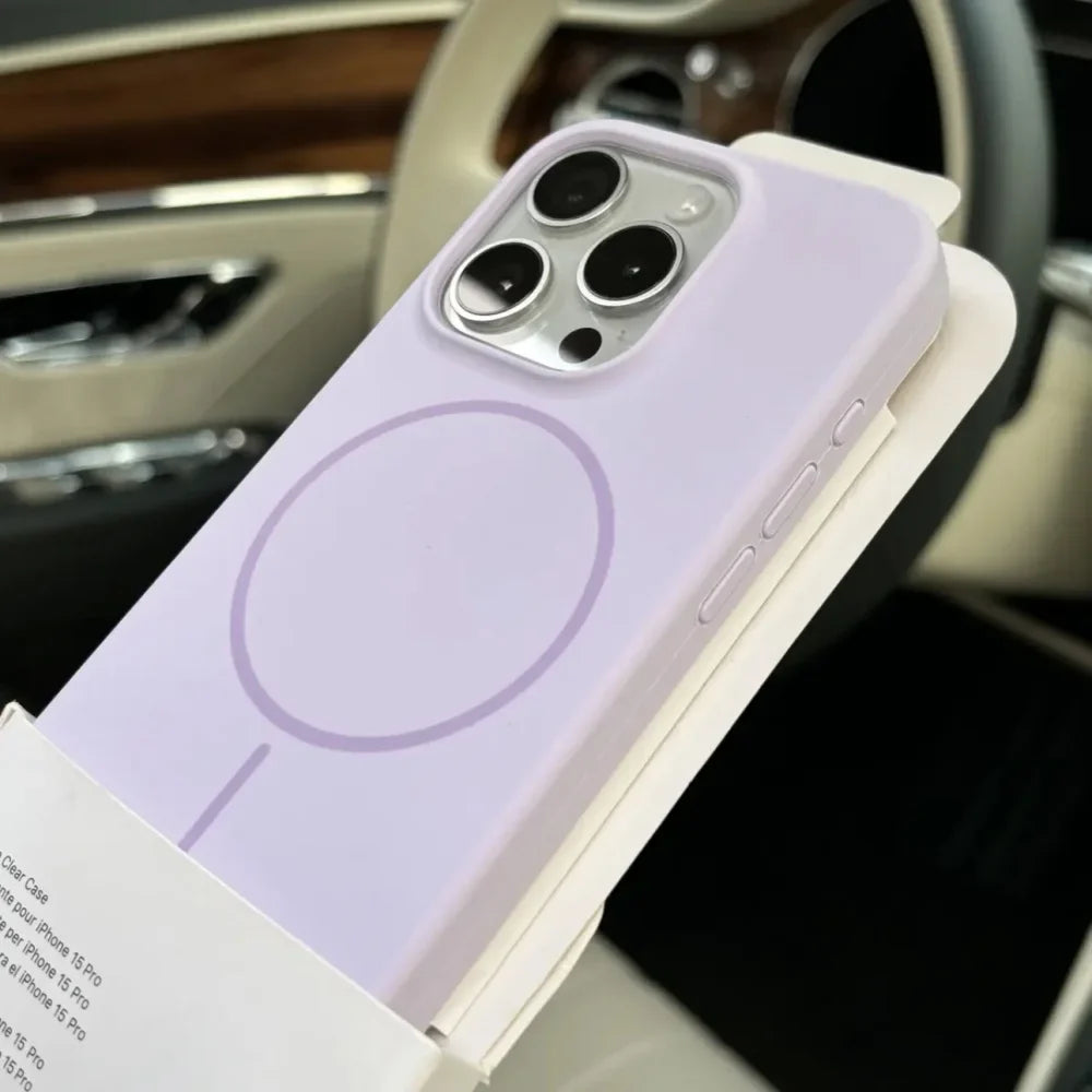 Luxury Liquid Silicone Magnetic Case for iPhone 16E/16/15/14/13/12/11 Series – MagSafe Compatible Shockproof Soft Cover for Pro Max & Plus Models