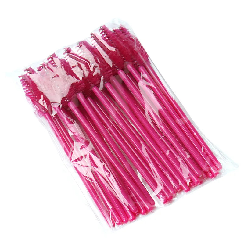 25pcs Eyelash Extension Brush Set - Mascara Wands, Micro Applicators & Spoolie Makeup Tools