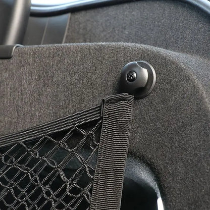 Car Trunk Hooks Organizer | Rear Cargo Mounting Luggage Net Fastener with Screw & Adhesive Tape Kit