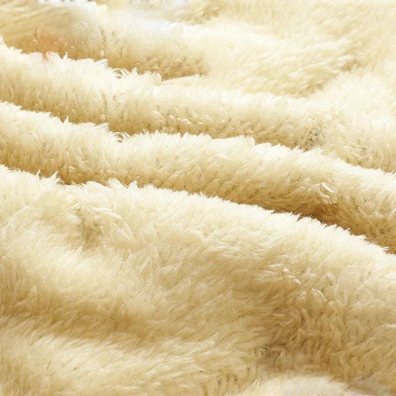 2025 Men’s Plus Size Winter Jacket – Wool-Look Stand Collar Cotton-Padded Windproof Outdoor Coat with Velvet