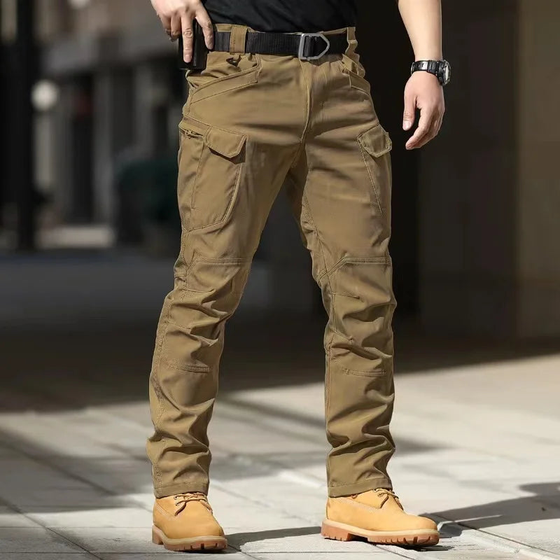 Men's Quick-Dry Tactical Cargo Pants - Elastic Outdoor Sports Trousers for Camping, Hiking, Trekking, Fishing, Climbing - Spring & Autumn