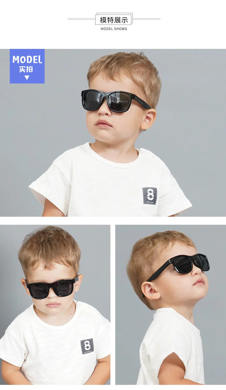 2025 Polarized Kids Sunglasses – UV400 Infant & Toddler Shades with Soft Frame and Safety Cord for Ages 1–3