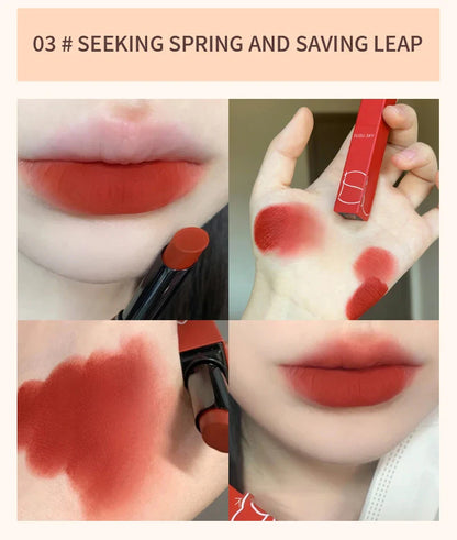 TX010 Thin Tube Matte Lipstick – Waterproof, Sweatproof, Long-Lasting Lip & Cheek Makeup