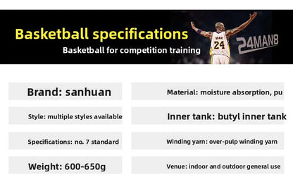 Silent Size 7# Basketball – Airless Foam Indoor & Outdoor Dribbling Training Ball