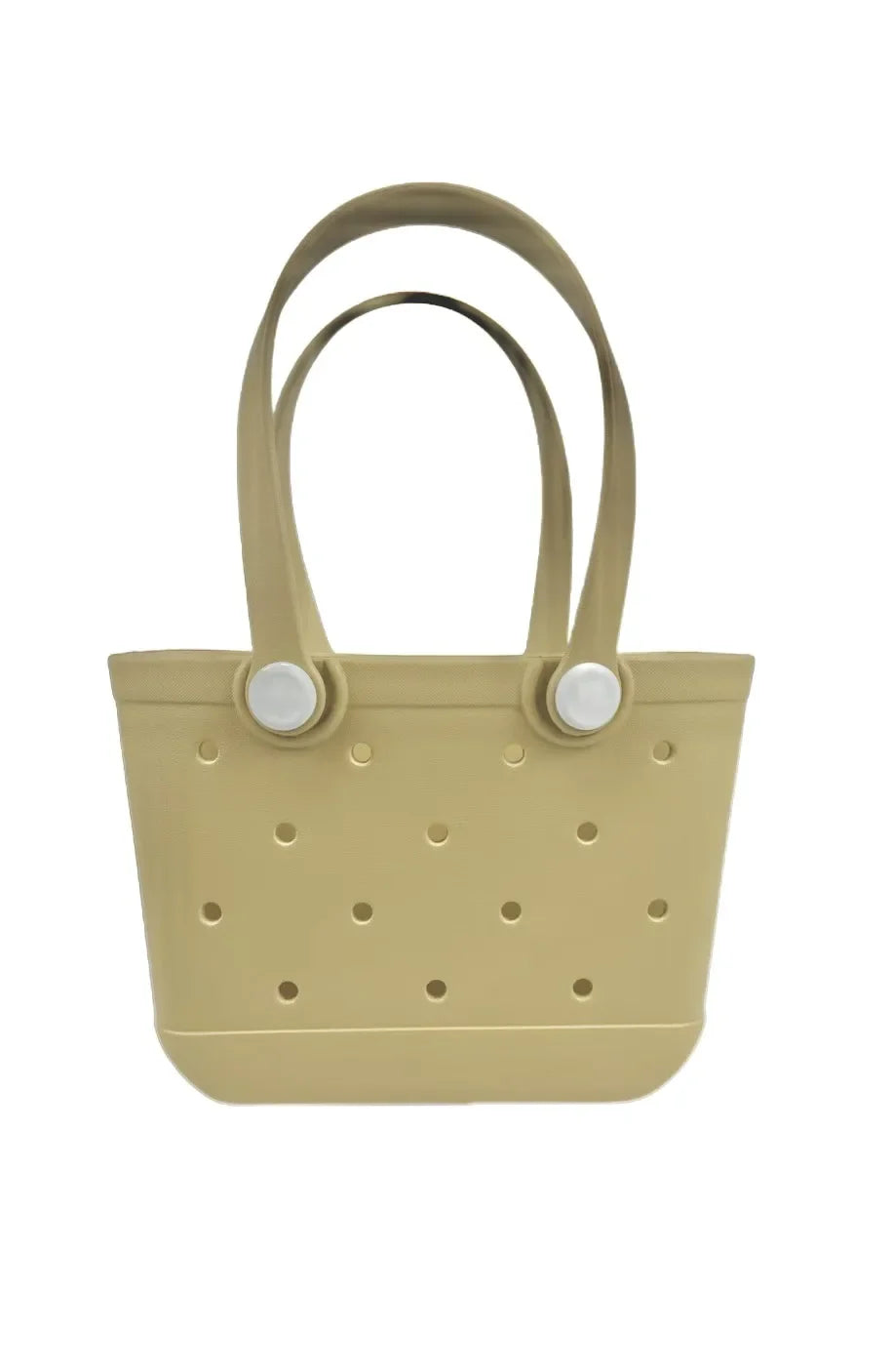 EVA Medium Oval Beach Bag – Waterproof Large Capacity Hollow Design Handbag, Fashion Sports Style Portable Open Mouth Tote