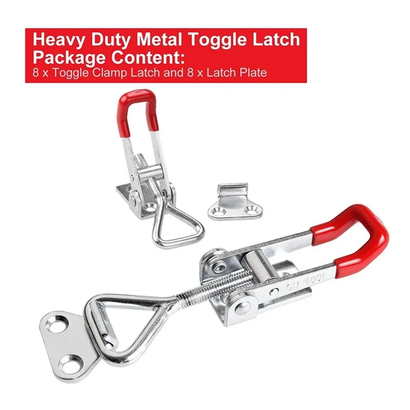 2/4/8/10Pcs Adjustable Toolbox Case - Metal Toggle Latch Clasp, Quick Release Clamp & Anti-Slip Push-Pull Toggle Clamp Tools