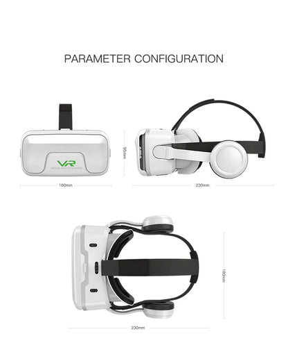 Shinecon 3D VR Headset – Virtual Reality Glasses with Helmet Lenses for Smartphones