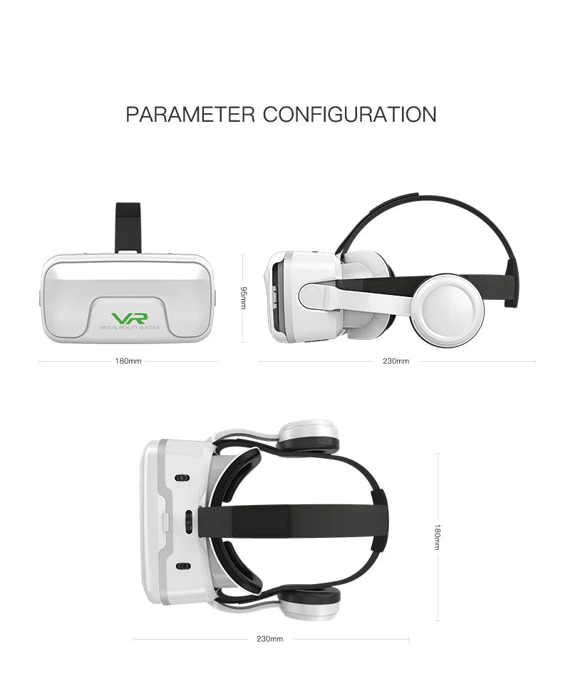 VR Glasses Virtual Reality Headset – 3D Lenses Smart Goggles for Smartphones, Mobile Game Accessory