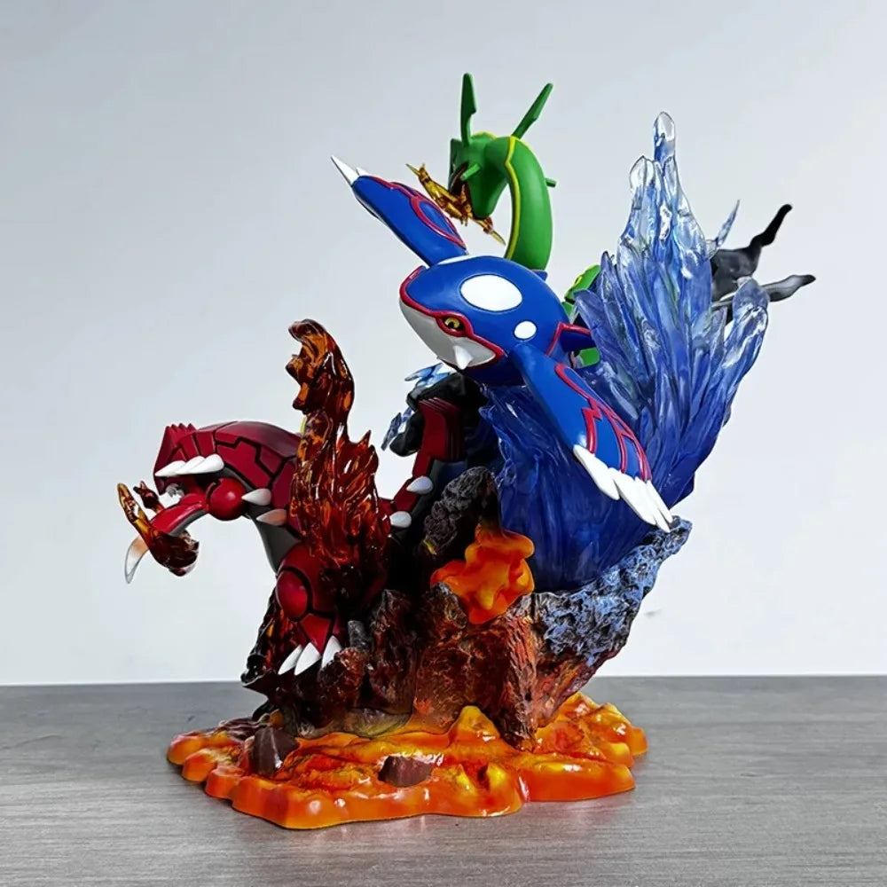 35cm Pokémon Anime Figures – Groudon, Kyogre & Rayquaza PVC Action Toys, Collectible Model for Kids’ Gifts