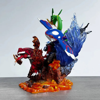 35cm Pokémon Anime Figures – Groudon, Kyogre & Rayquaza PVC Action Toys, Collectible Model for Kids’ Gifts