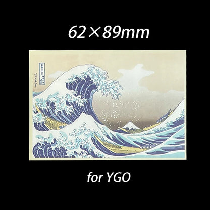 60PCS Multi-Size Trading Card Sleeves – Surfing Pattern Cartoon Card Protectors for MTG, PKM & YGO