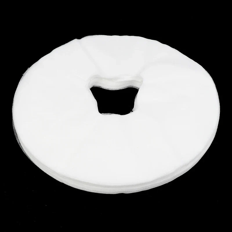 100pcs Disposable Massage Table Headrest & Face Cradle Covers – Pillow & Cushion Protectors