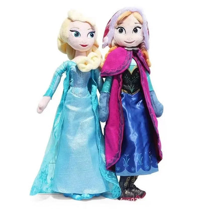 Frozen Anna & Elsa Princess Plush Dolls 30–50cm — Soft Toy Birthday & Christmas Gift for Girls