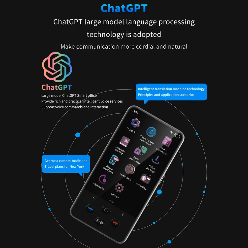 S85 Pro Language Translator Device - 138 Languages, 4-inch Screen, Voice & Video Recording, Offline Translation, 8GB Storage & 2000mAh Battery