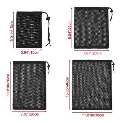Durable Nylon Mesh Drawstring Bag – Multi-Purpose Outdoor Travel Storage Pouch for Camping Gear