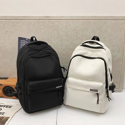 Large Capacity Black Backpack | Solid Color School & Travel Bag for High School & Middle School Students
