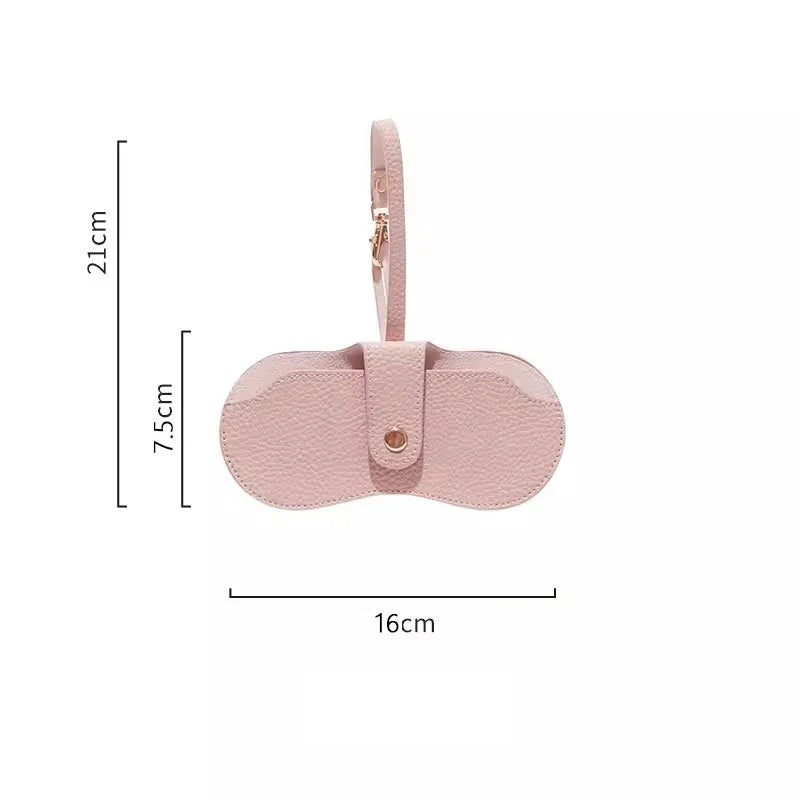 Portable Leather Sunglasses Pouch – Soft Slim Glasses Case Holder and Travel Organizer Bag
