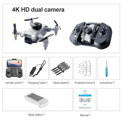 4DRC V30 Mini Drone – 4K/1080P HD Camera FPV RC Quadcopter with 5-Sided Obstacle Avoidance, Toy Gift Helicopter