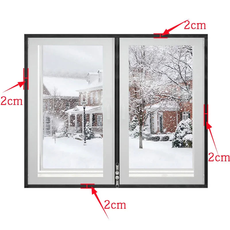 Winter Zipper Curtains – Transparent Waterproof Plastic Window Film, Windproof & Anti-Freezing Insulation